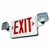 LED Emergency Exit Sign LEDCXTEU, Two 1W White Lamps Plus Red or Green Exit Sign, 90 Min. NiCad Battery